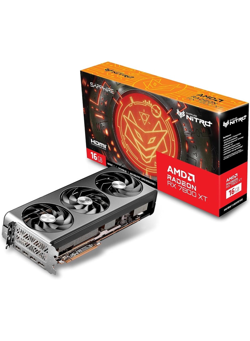 Sapphire 11330-01-20G Nitro+ AMD Radeon RX 7800 XT Gaming Graphics Card with 16GB GDDR6, AMD RDNA 3 - Image 1